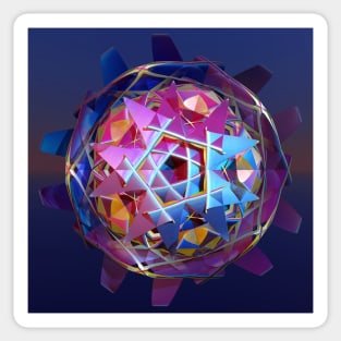 Colorful metallic orb Sticker